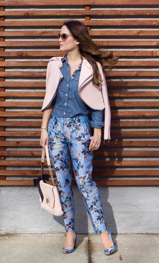 Light Blue Floral + Chambray